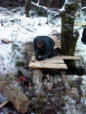 Errol adds some decking