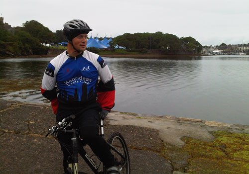 Errol models the club kit at Cuddy Point!