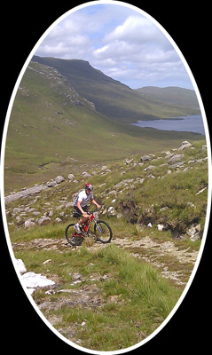 Ruairidh on Heb Cycle Challenge Route