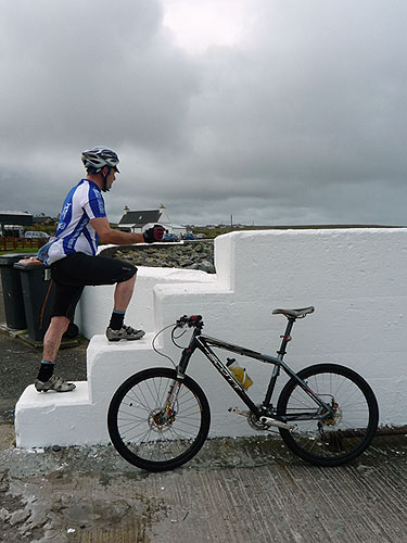 Steve composing himself before his harbour wall jump?